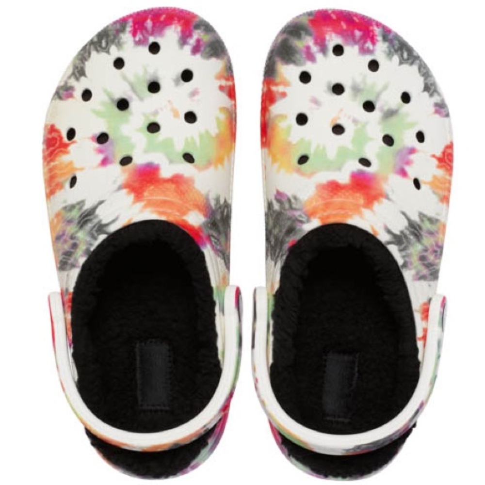 Crocs Classic Lined Tie Dye Clog Spring Colors Size 10 Women 8-8.5 Men 41-42 EUR